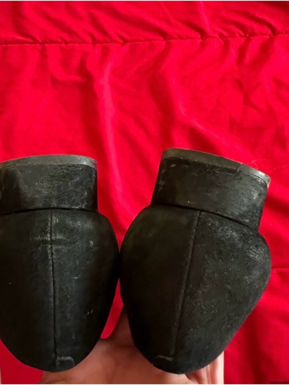 Tory Burch Black Suede Flats with Gold Logo Plaque - Picture 2 of 5
